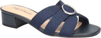 Easy Street Onyx Slide Sandal in Navy Woven at Nordstrom, Size 6.5