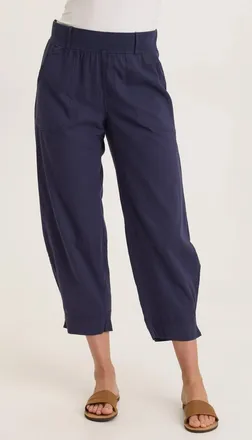 Xcvi Jisola Mini Barrel Leg Pant In Navy