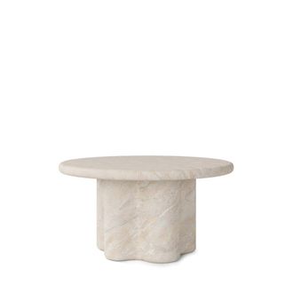 Koketto Home Mesa de centro 80 cm con acabado efecto m&aacute;rmol travertino