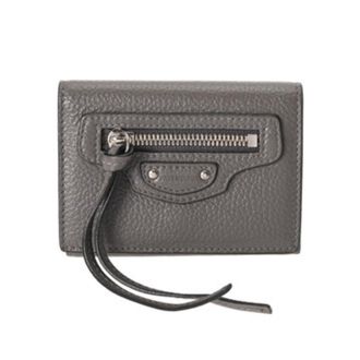 Balenciaga Gray Leather Wallet (Tri-Fold) (Pre-Owned)