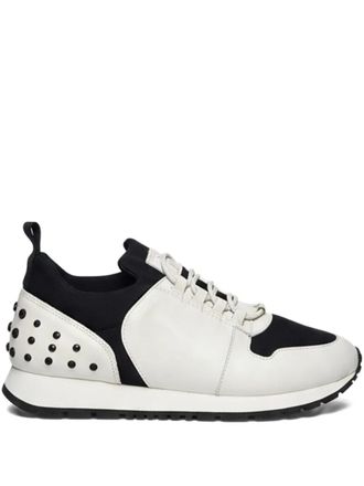 Tod's studded sneakers - women - Calf Leather/Fabric/Fabric/Rubber - 37 - White