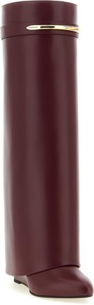 Givenchy Womens Bordeaux Calfskin Over The Knee Shoe