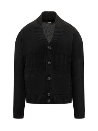 GCDS Black Shawl Neck Cardigans