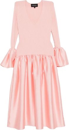 Cynthia Rowley Abito con maniche svasate - Rosa