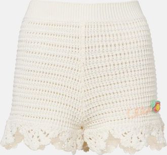 Chlo&eacute; Chlo&eacute; Crochet scalloped cotton shorts