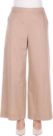 Max Mara Broeken, Dames, Beige, M, Katoen, Mm Max Mara Beige broek