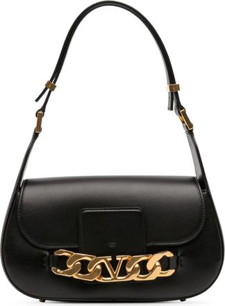 Valentino Pre-owned Shoulder Bags, female, Black, Size: ONE SIZE Pre-owned Chain Detail Shoulder Bag