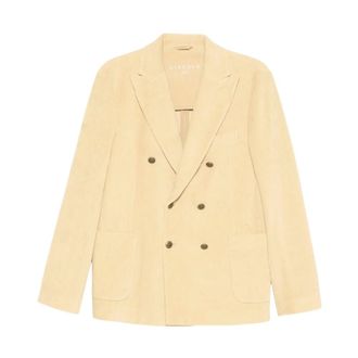 Circolo 1901 Double-breasted Corduroy Blazer - male - Circolo 1901 - Blazers - Beige - XL - Jackets