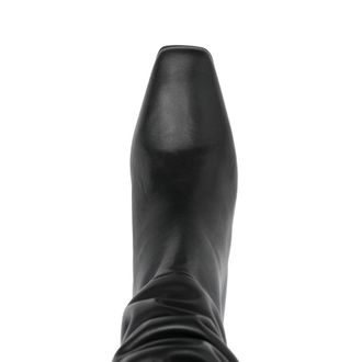 Alohas Calf Leather Slouch Boots - Black
