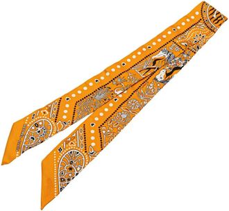 Hermès Foulard Twilly Entre Ciel Et Mer Bandana in seta 2001-2025 - Arancione