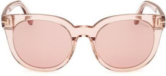 Tom Ford Moira 53mm Gradient Butterfly Sunglasses in Transparent Powder Rose at Nordstrom