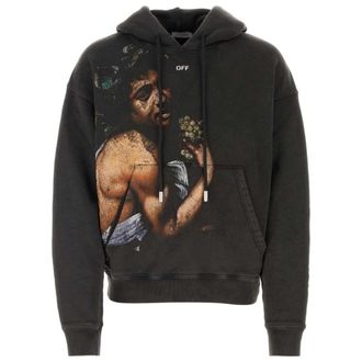Off-white Mens Bacchus Black Skate Hoodie - Size X-Small