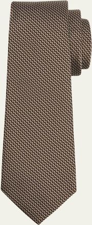 Giorgio Armani Mens Micro-Jacquard Silk Tie