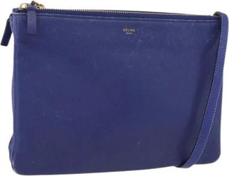 Celine Pre-owned Vintage Schoudertas - Dames - Vintage Schoudertas - Blauw - ONE Size - Leer - Vintage