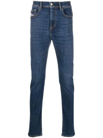 Diesel logo-patch skinny jeans - men - Cotton/Polyester/Spandex/Elastane - 40/32 - Blue