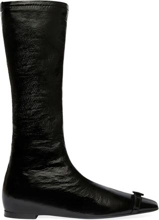 Courr&egrave;ges Flat Buckle Vinyl Boots