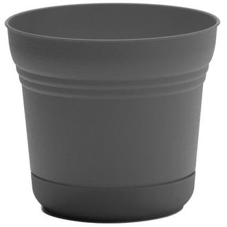 Bloem 12 Inch Saturn Round Planter With Saucer Tray in Gray at Nordstrom