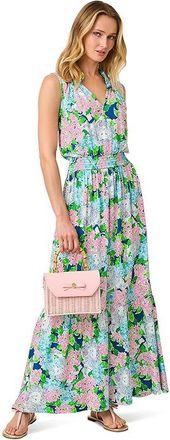 Lilly Pulitzer Amiria Maxi Dress Womens Dress Starlight Navy Lydia The Lion : XXS, Cotton