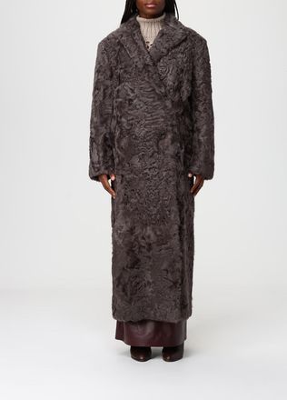Brunello Cucinelli Fur Coat BRUNELLO CUCINELLI Woman color Brown