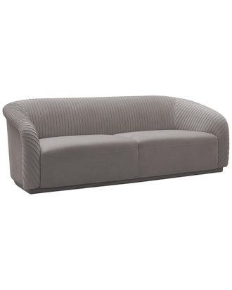 TOV Furniture Tov Furniture Yara Pleated Grey Velvet Sofa
