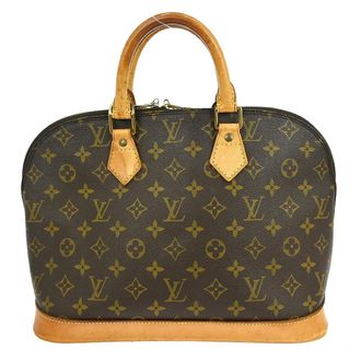Louis Vuitton Alma Handbag Monogram Canvas Brown Canvas Handbag (Pre-Owned)