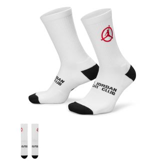 Nike Jordan Flight Club Cushioned Crew Socks in White | IF3502-100