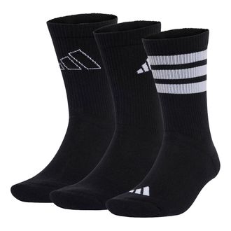 adidas Logo Socks 3 Pack Black JI6315