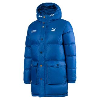 Puma x TYAKASHA Woven Down Parka Mens Hooded Padded Coat 595561 39 Blue