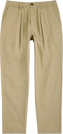 Universal Works Pleated Cotton-twill Trousers - Beige - 38 (W38 / Xxl)