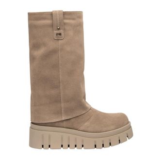 Nero Giardini Stivale con plateau in camoscio - - Shoes - Donna - Beige - 41 EU
