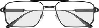 Cartier Optisch Montuur - Heren - Brillen - Zwart - 57 MM - Accessoires