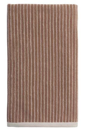 Parachute Pinstripe Organic Cotton Bath Towel in Adobe And Alabaster at Nordstrom, Size Hand Towel