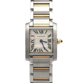 Cartier Pre-owned Tank Francaise Roestvrij staal Geelgoud Quartz - Dames - Vintage Horloges - Geel - ONE Size - Vintage