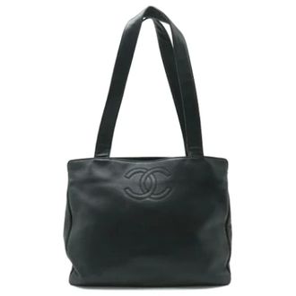 Chanel Pre-owned Tote Bags, female, Black, Size: ONE SIZE Pre-owned Leather chanel-bags