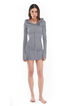 Mother of All Pepper Hoodie Mini Dress in Grey at Nordstrom, Size X-Small