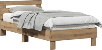 vidaXL Estructura De Cama Roble Artisan 80 X 200 Cm Vidaxl