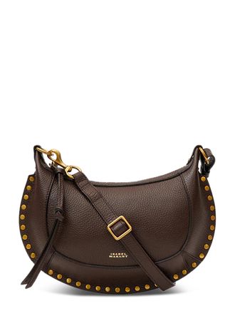 Isabel Marant Oskan Moon-Gz Crescent Studded Leather Bag
