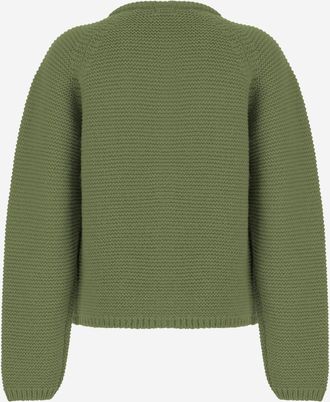 Babe & Tess Girls Alpaca Blend Cardigan Green Acrylic Sweater