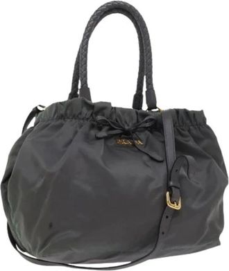 Prada Pre-owned Bucket Bags, female, Gray, Size: ONE SIZE Pre-owned Vintage Bucket Bag