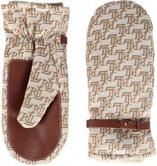 Ralph Lauren BUCKLE-TRIM MONOGRAM JACQUARD MITTENS