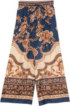 Zimmermann Blue Printed Silk Trouser