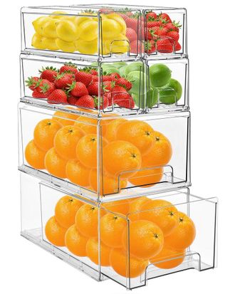 Sorbus 2 Large & 4 Small Stackable Fridge Drawers