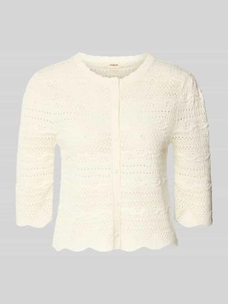 Suncoo Strickjacke mit Rundhalsausschnitt Modell GANACH in Weiss, Gr&ouml;&szlig;e XS