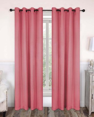 Superior 52X120 Solid Classic Modern Blackout 2Pc Curtain Panel Set