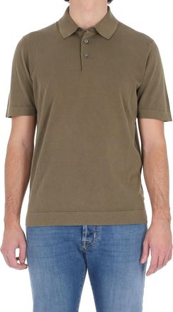 Drumohr Military Green Ice Cotton Polo Shirt