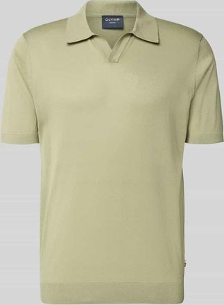 Olymp Level 5 Slim Fit Poloshirt aus Lyocell-Baumwoll-Mix in Schilf, Gr&ouml;&szlig;e XXL