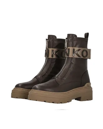 Pinko Platform Lug Sole Ankle Boot - Brown