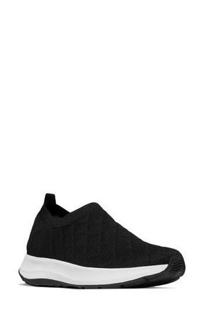 FitFlop F-Mode Flow Quilted Knit Sneaker in Black at Nordstrom Rack, Size 7.5