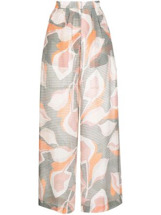 Bambah Gana abstract-print trousers - Green