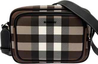 Burberry Pre-owned Canvas Crossbody Bag - Dames - Vintage Schoudertas - Bruin - ONE Size - Vintage